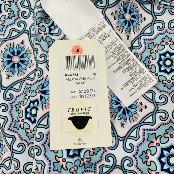 Billabong BNWT Medina One Piece Women's Swimsuit Size 10 Blue RRP $129 - Picture 4 of 9